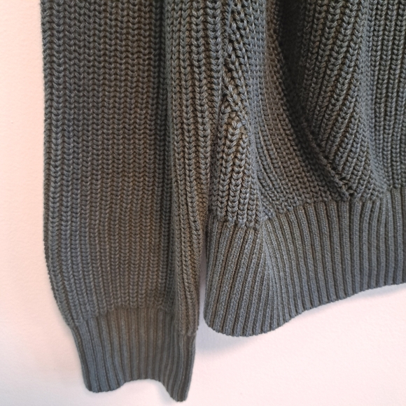 Faherty Sunwashed Fisherman Cardigan Green Blue Chunky Knit Button Sweater Sz XL - Picture 8 of 12